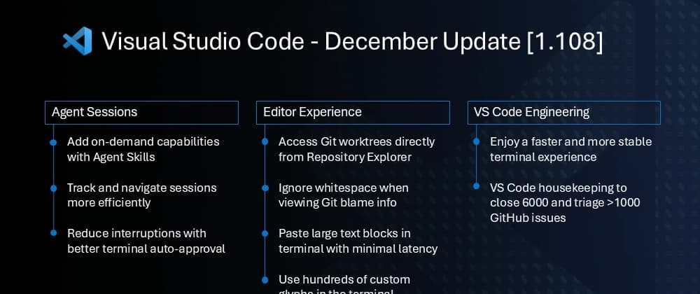 December 2025 VS Code Update (Version 1.108) – What’s New and Why It Matters